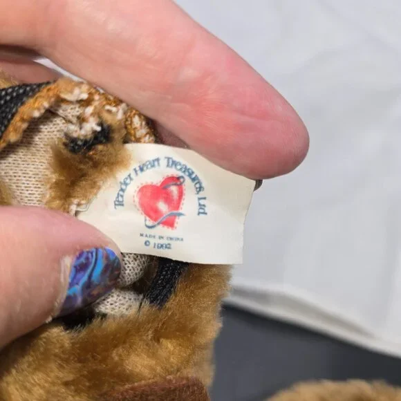 Vintage Pleasant Company Doll White Dress Teddy Bear Tender Heart Slippers CM98 - Picture 6 of 12